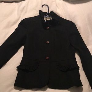 J Crew Robert Noble Scottish Wool Ruffle Jacket